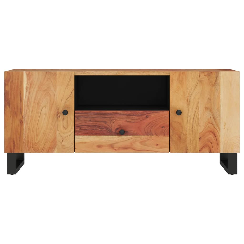 tömör akácfa és szerelt fa TV-szekrény 105 x 33,5 x 46 cm