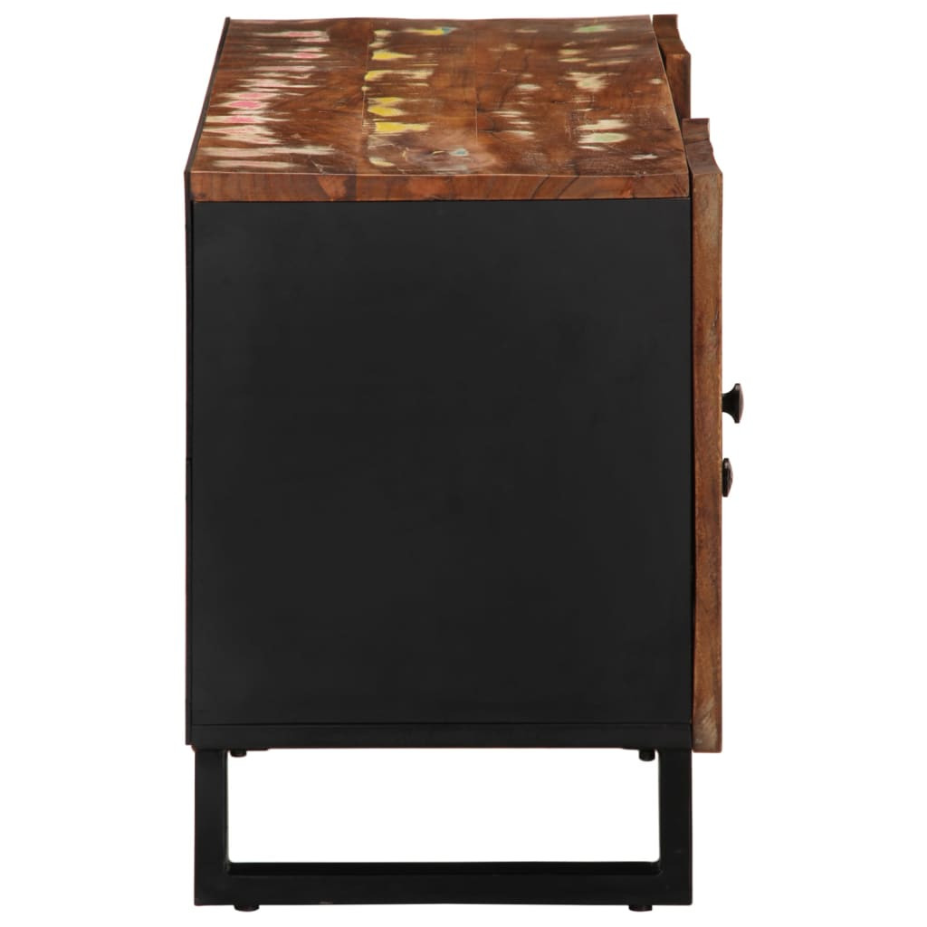 tömör újrahasznosított és szerelt fa TV-szekrény 105x33,5x46 cm