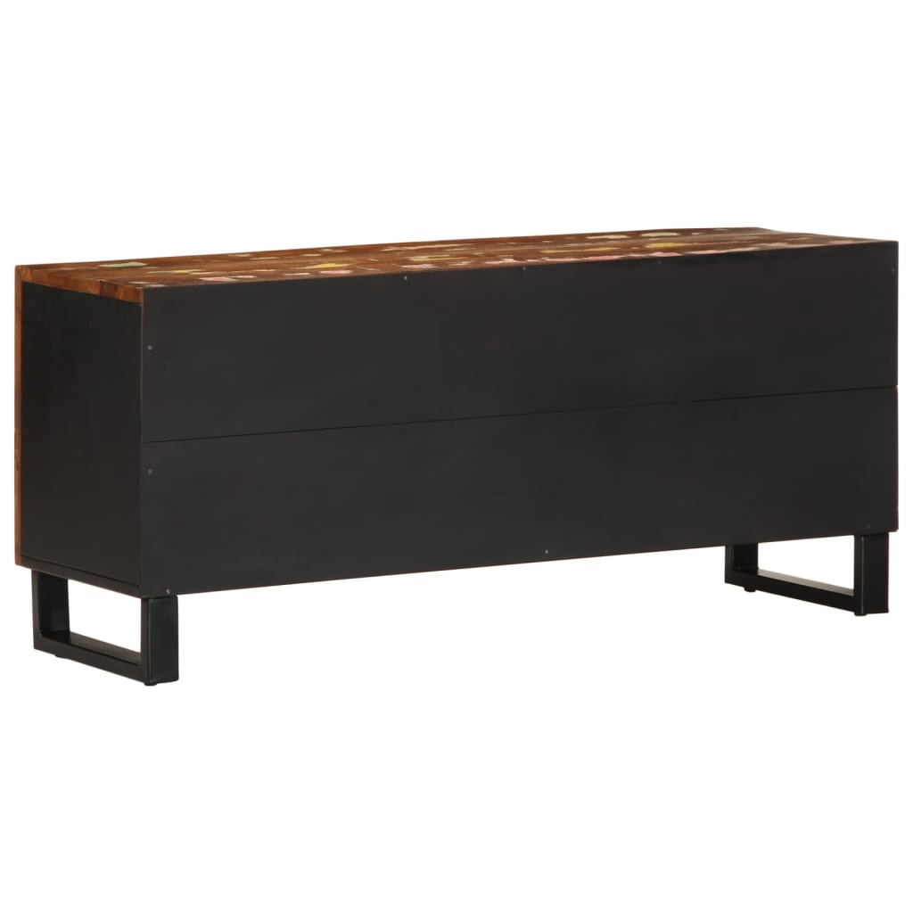 tömör újrahasznosított és szerelt fa TV-szekrény 105x33,5x46 cm