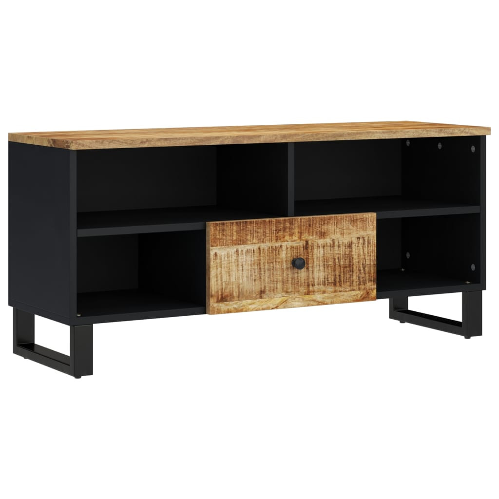 tömör mangófa és szerelt fa TV-szekrény 100 x 33 x 46 cm