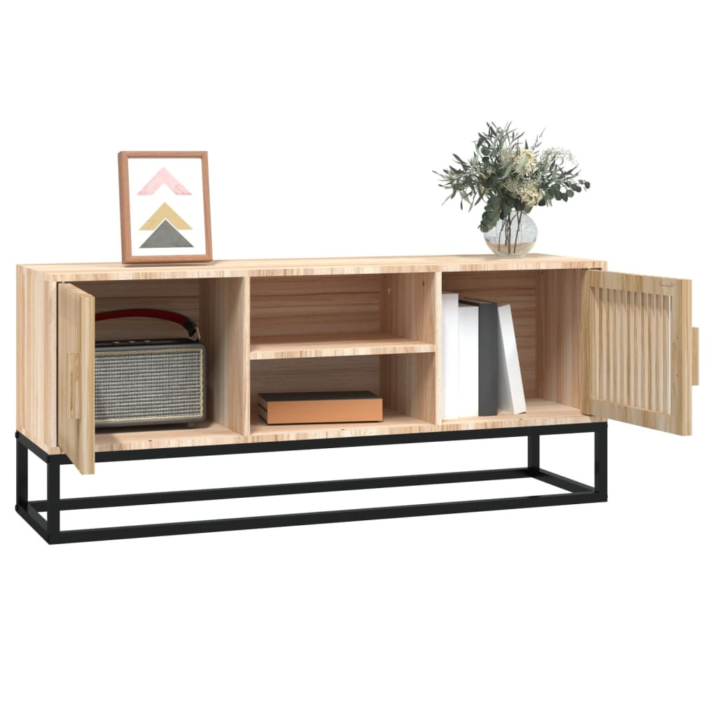 szerelt fa és vas TV-szekrény 105x30x45 cm