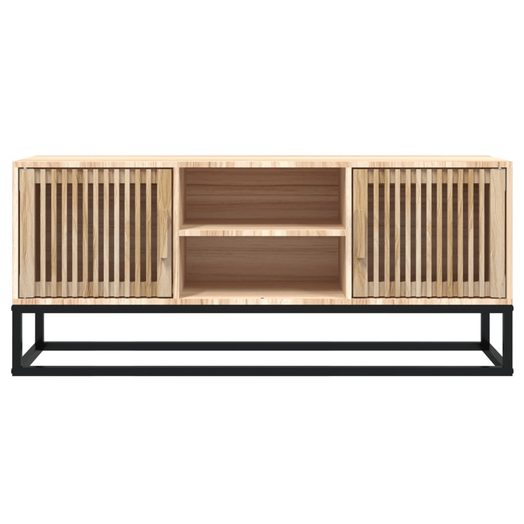 szerelt fa és vas TV-szekrény 105x30x45 cm