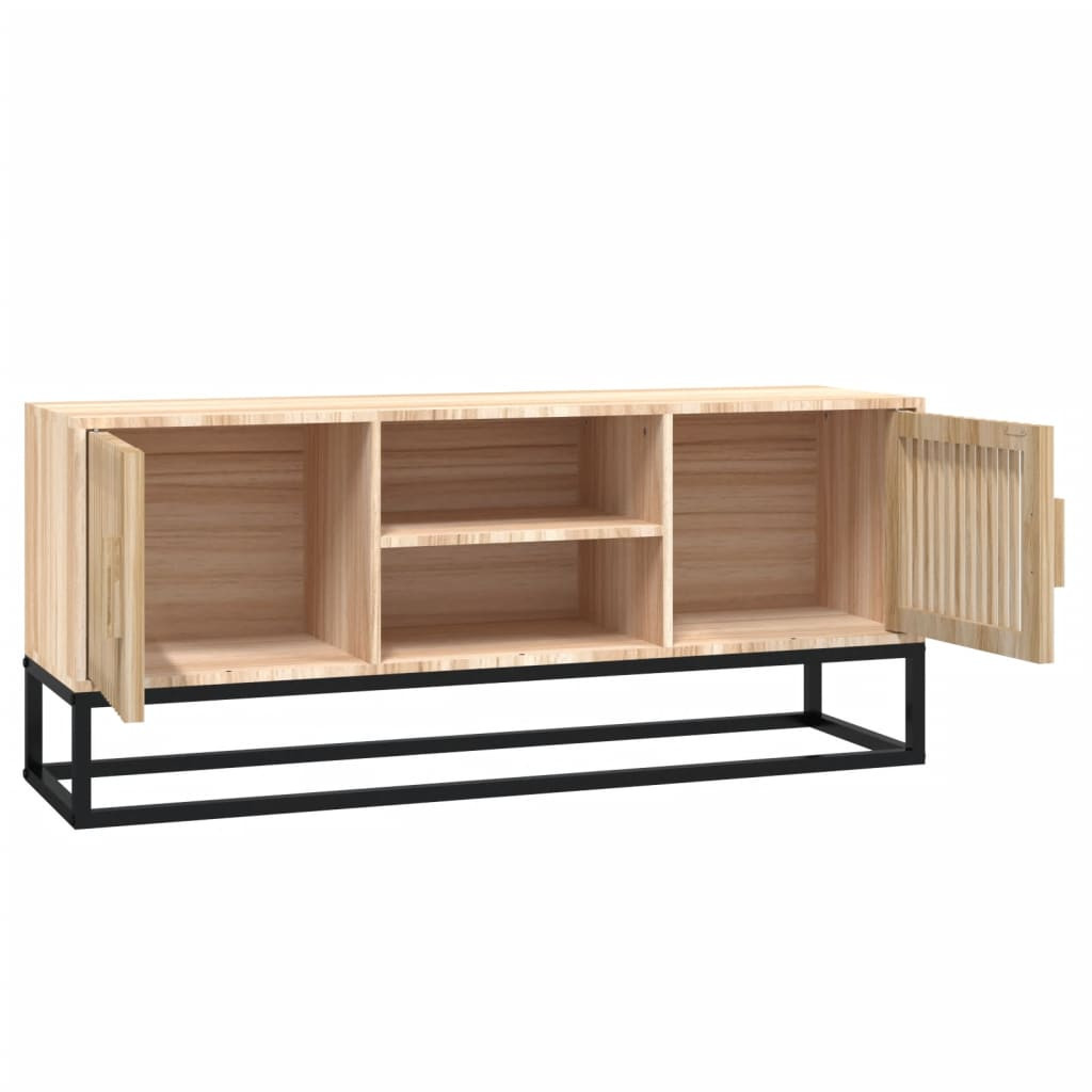 szerelt fa és vas TV-szekrény 105x30x45 cm
