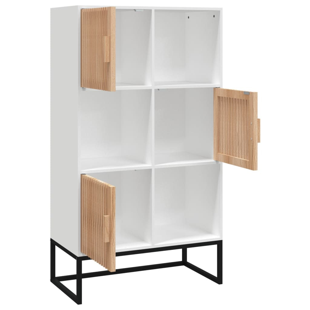 fehér szerelt fa magasszekrény 70 x 35 x 125 cm fehér szerelt fa magasszekrény 70 x 35 x 125 cm
