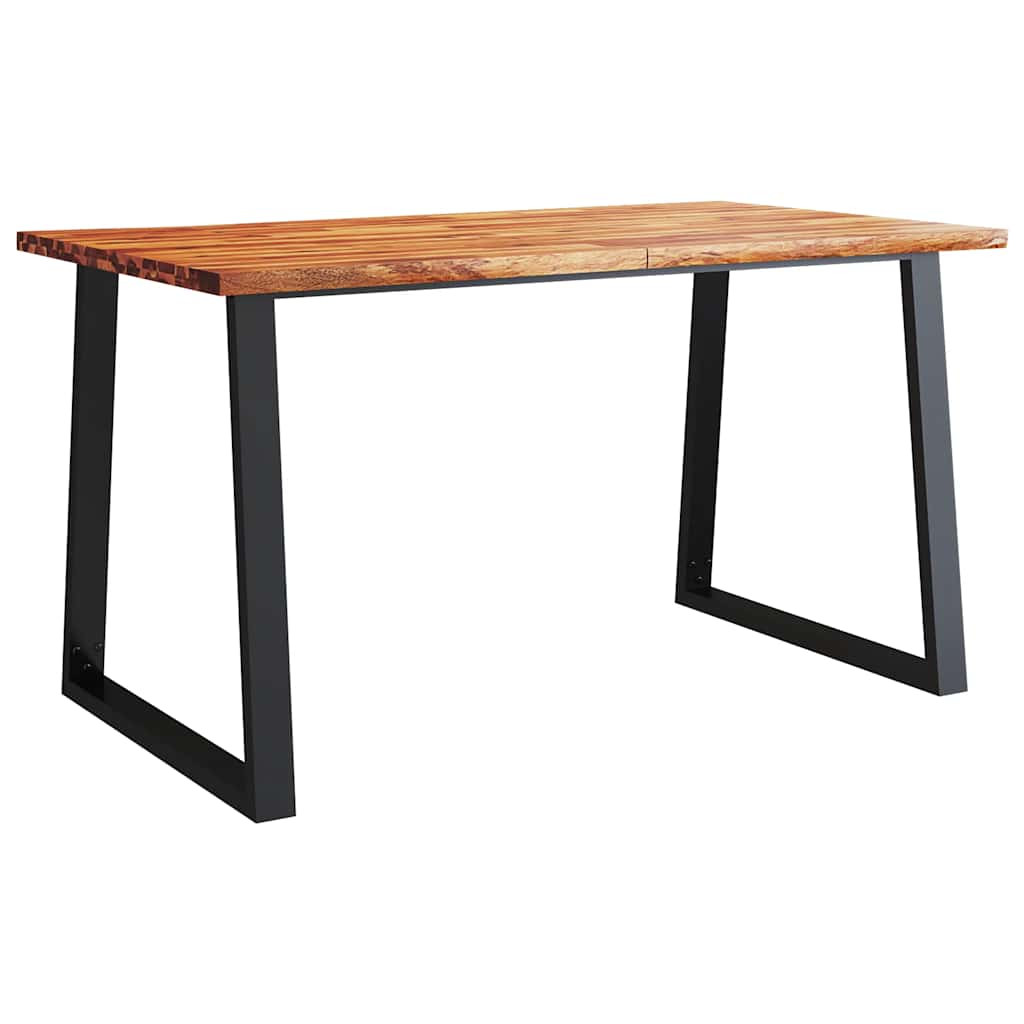 tömör akácfa étkezőasztal természetes éllel 140 x 80 x 75 cm