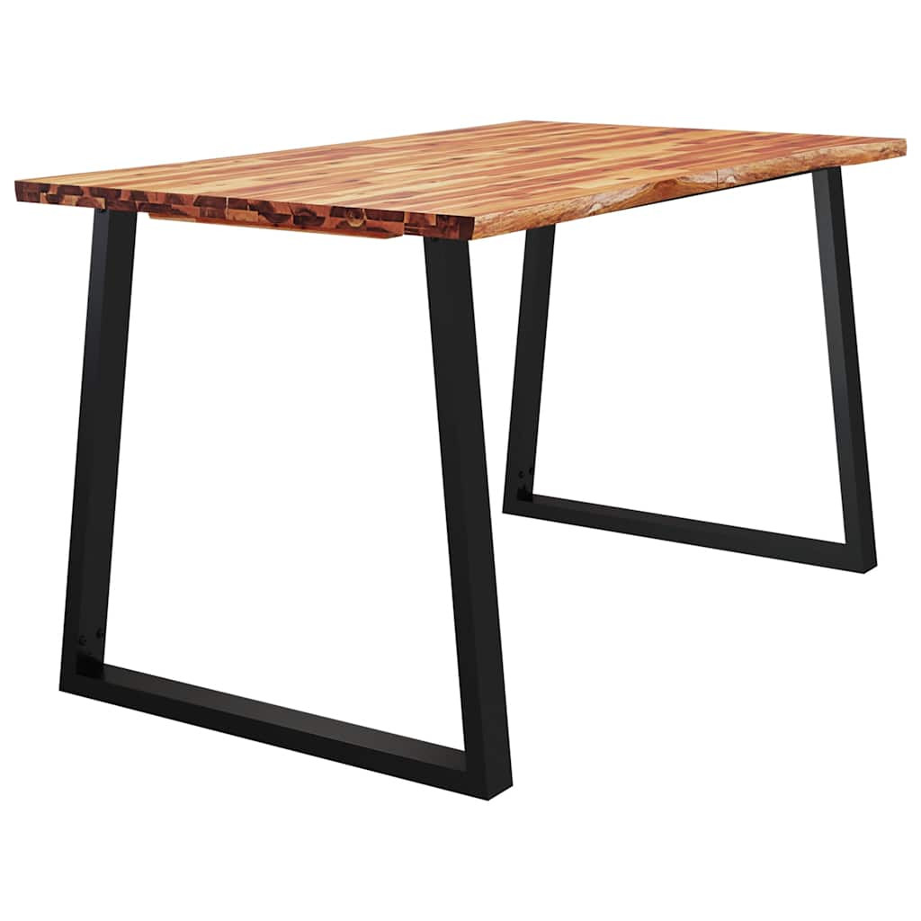 tömör akácfa étkezőasztal természetes éllel 140 x 80 x 75 cm