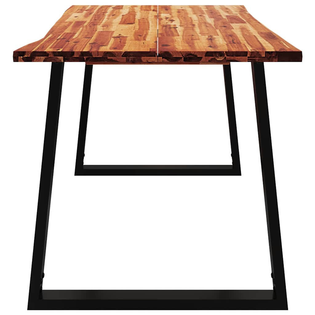 tömör akácfa étkezőasztal természetes éllel 140 x 80 x 75 cm