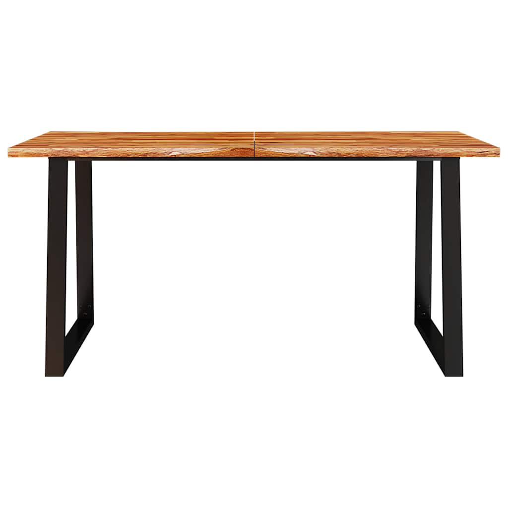tömör akácfa étkezőasztal természetes éllel 160 x 80 x 75 cm