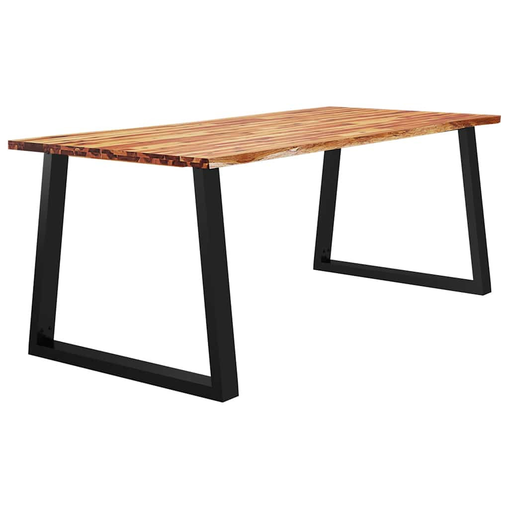 tömör akácfa étkezőasztal természetes éllel 200 x 90 x 75 cm