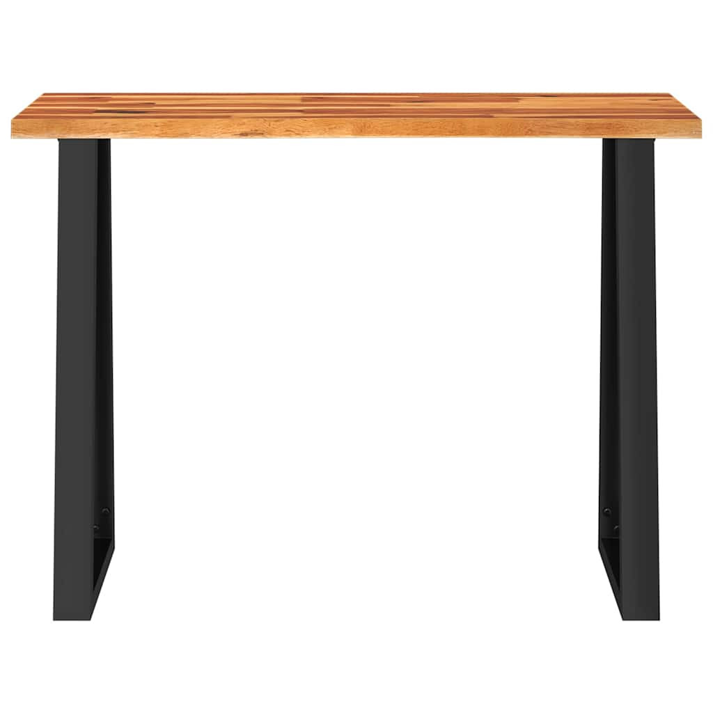 tömör akácfa konzolasztal természetes éllel 110x35x80 cm