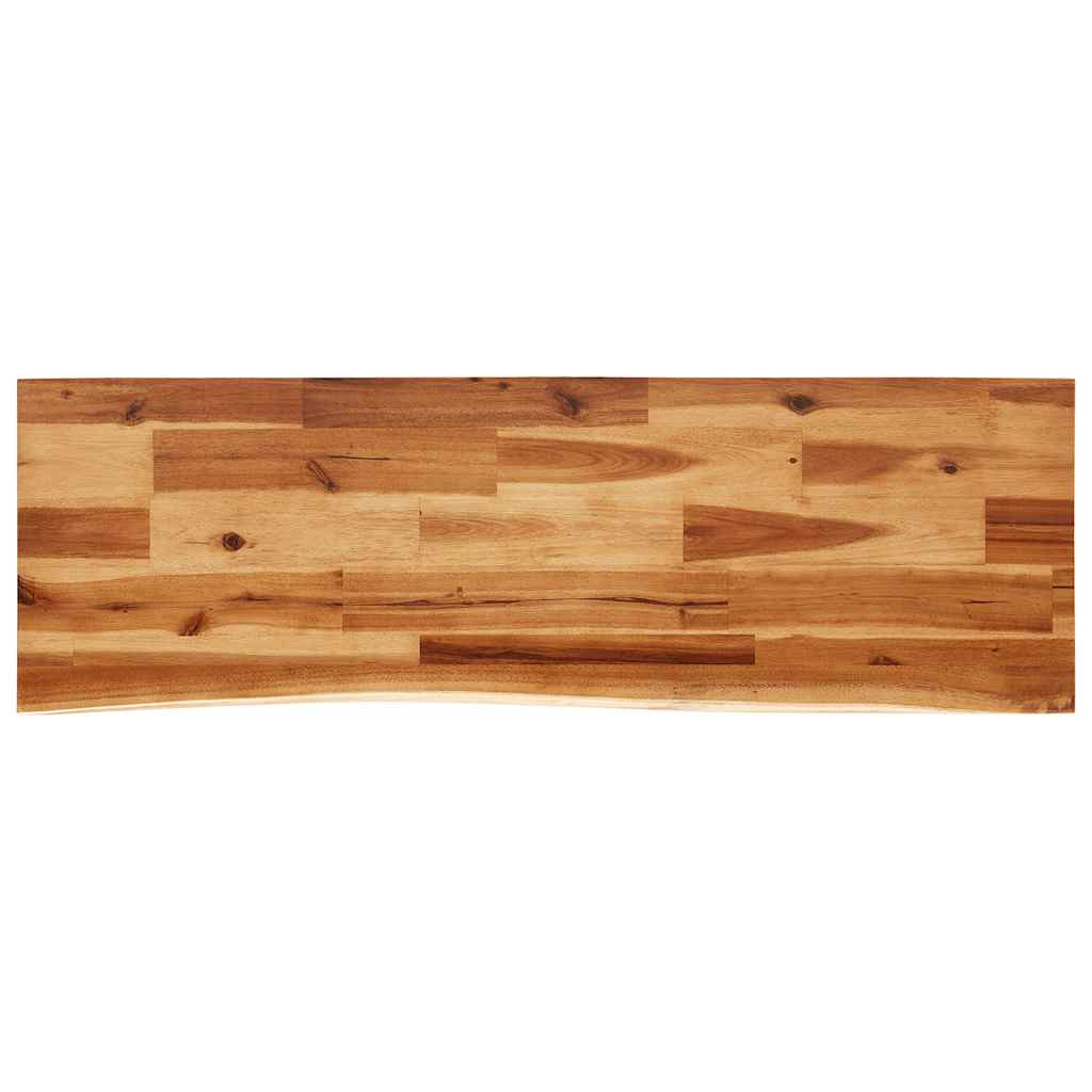 tömör akácfa konzolasztal természetes éllel 110x35x80 cm