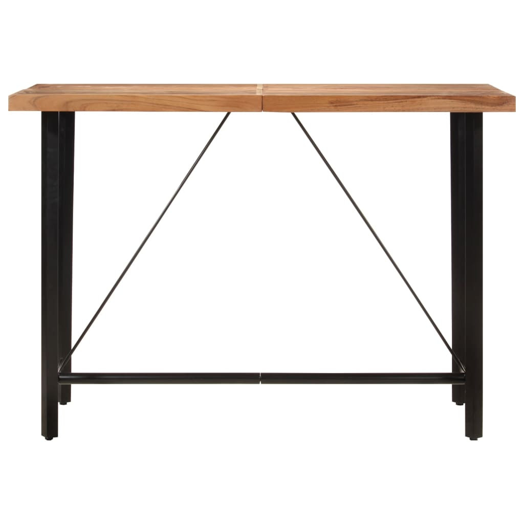 tömör akácfa és vas bárasztal 150 x 70 x 107 cm
