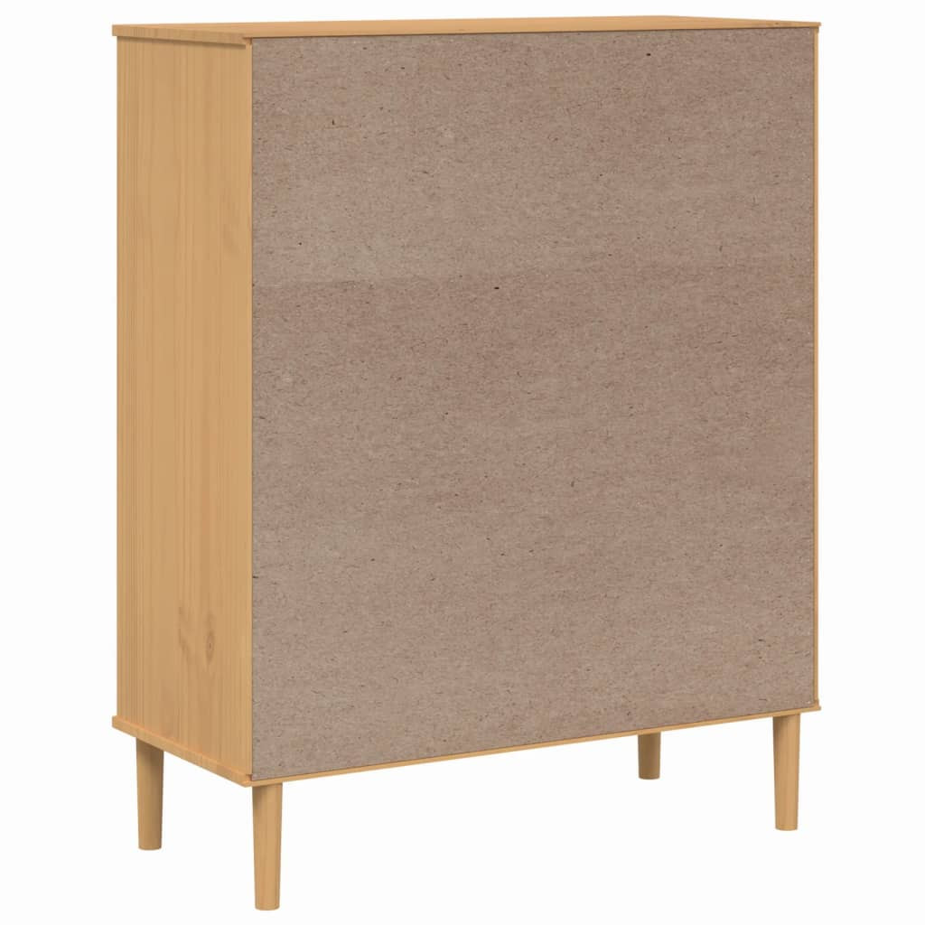 SENJA barna rattanhatású magasszekrény 90 x 40 x 112 cm
