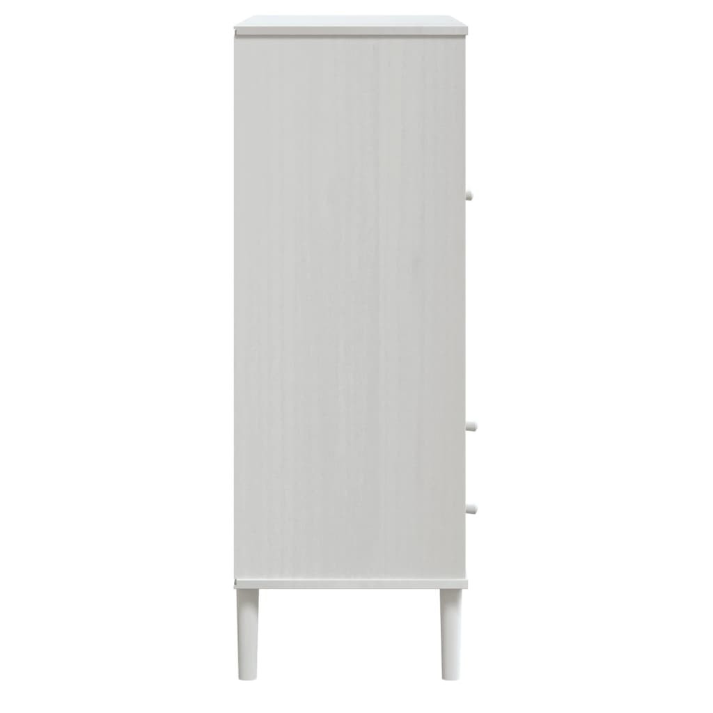 SENJA fehér rattan hatású magasszekrény 90 x 40 x 112 cm