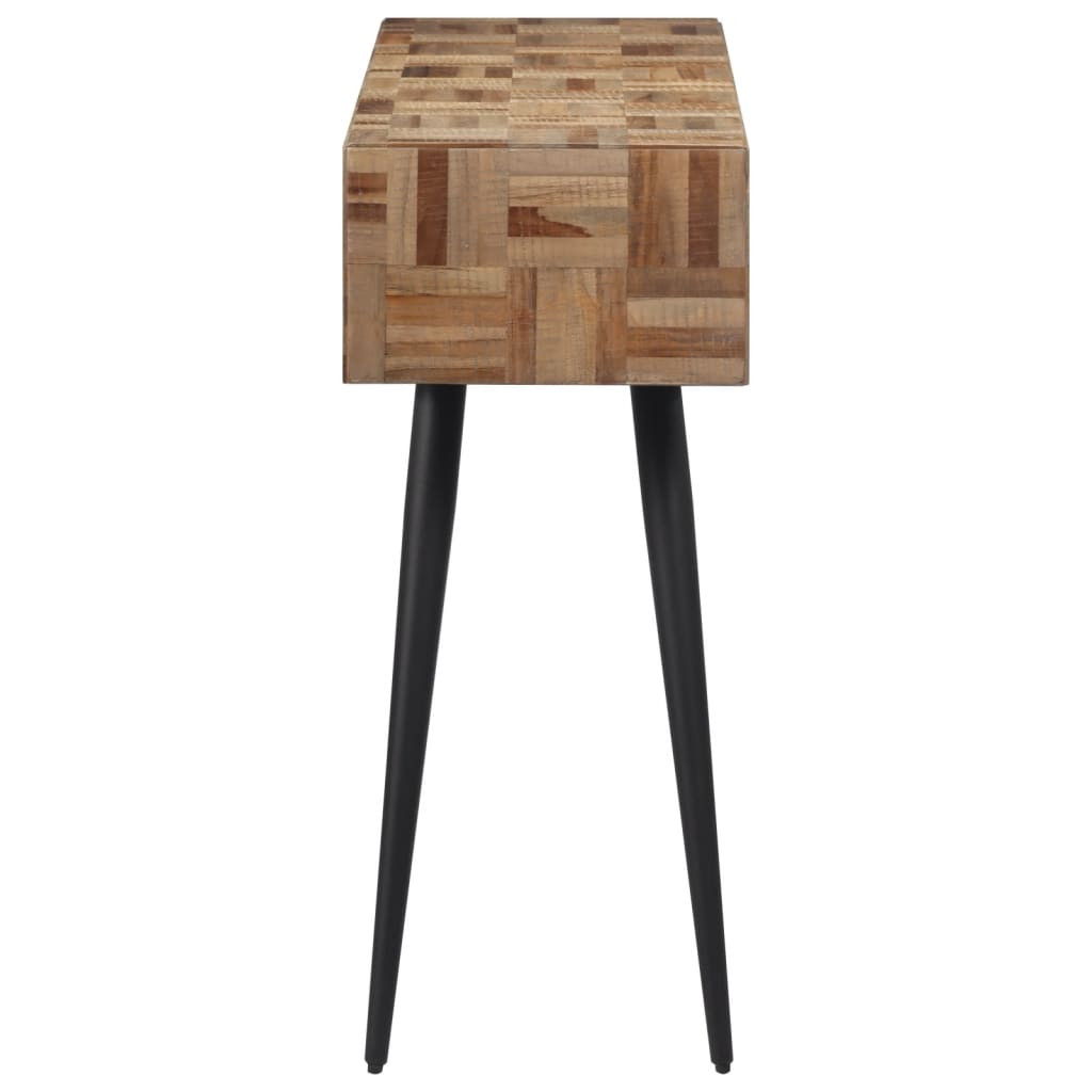 tömör újrahasznosított tíkfa tálalóasztal 110 x 34 x 80 cm