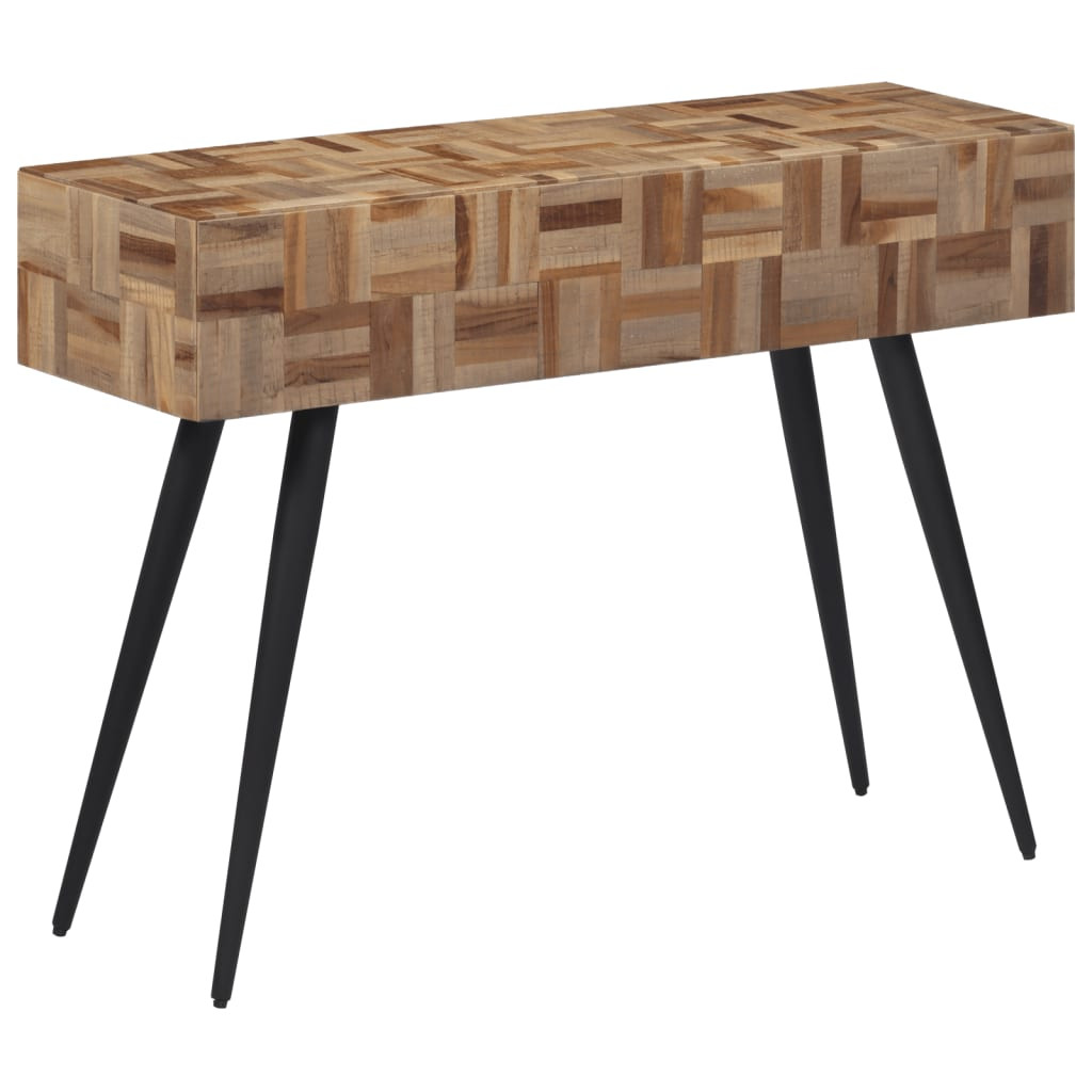tömör újrahasznosított tíkfa tálalóasztal 110 x 34 x 80 cm