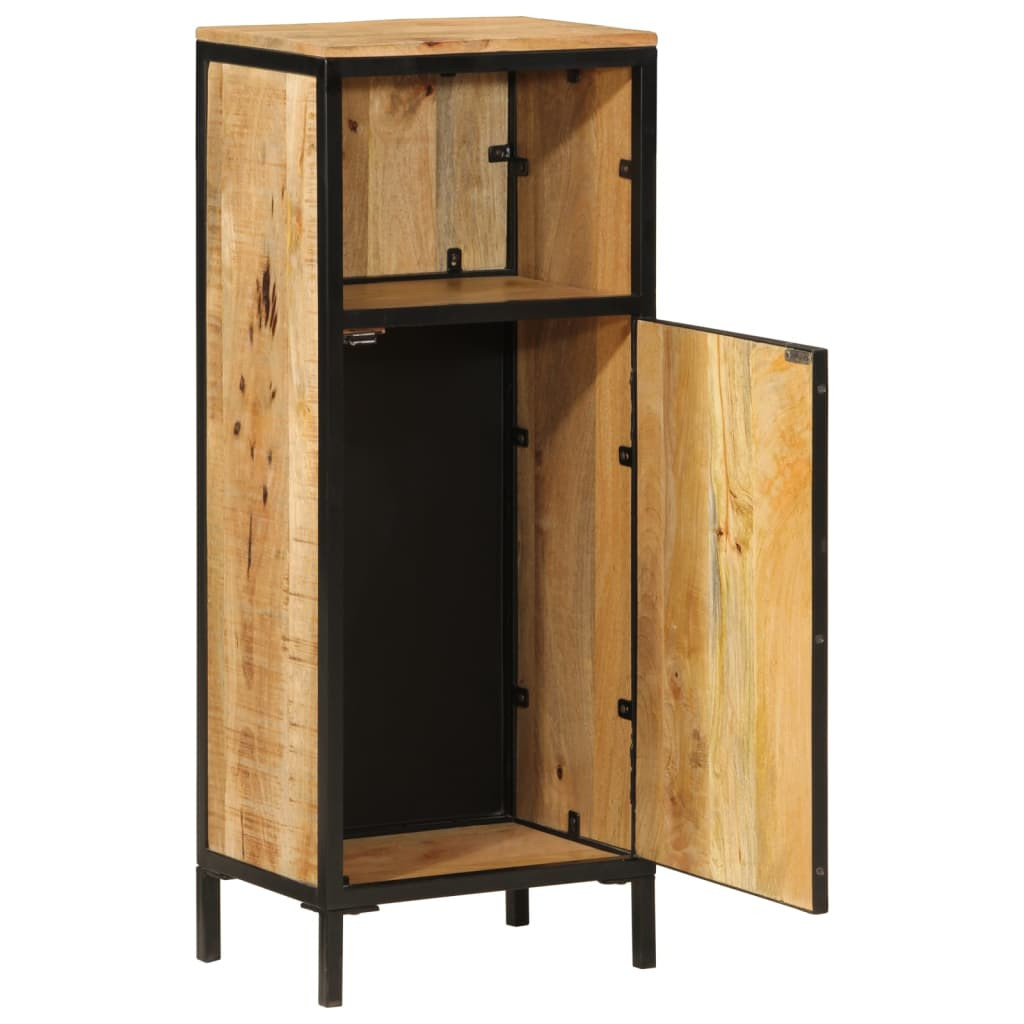 tömör mangófa és vas fürdőszobai szekrény 40 x 27 x 90 cm tömör mangófa és vas fürdőszobai szekrény 40 x 27 x 90 cm