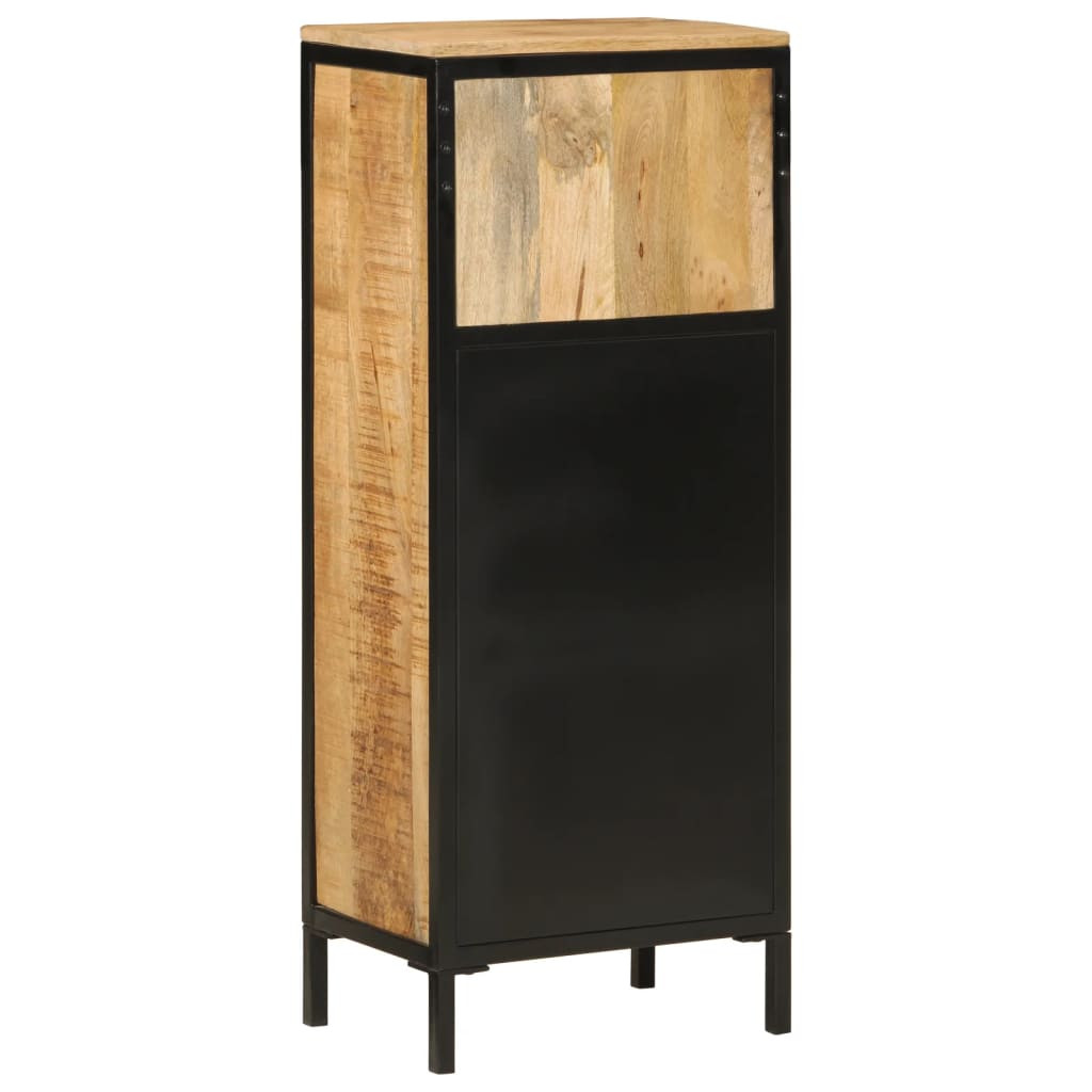 tömör mangófa és vas fürdőszobai szekrény 40 x 27 x 90 cm tömör mangófa és vas fürdőszobai szekrény 40 x 27 x 90 cm