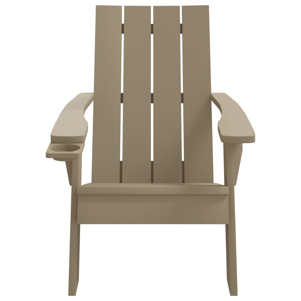 világosbarna polipropilén kerti adirondack szék 75x88,5x89,5 cm