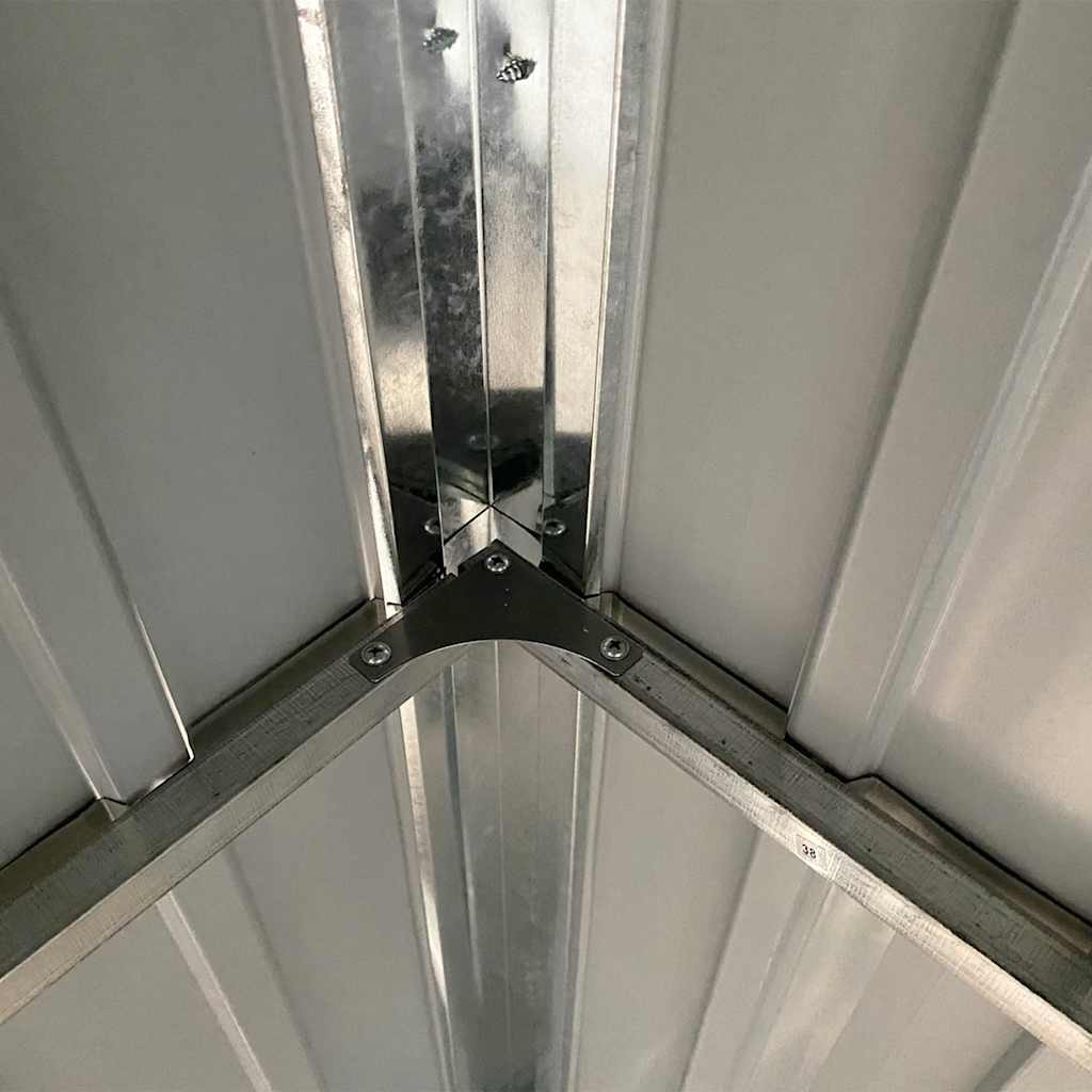 antracitszürke fészer meghosszabbított tetővel 277x107x181 cm