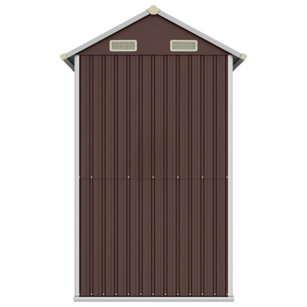 barna horganyzott acél kerti fészer 192x152,5x237 cm