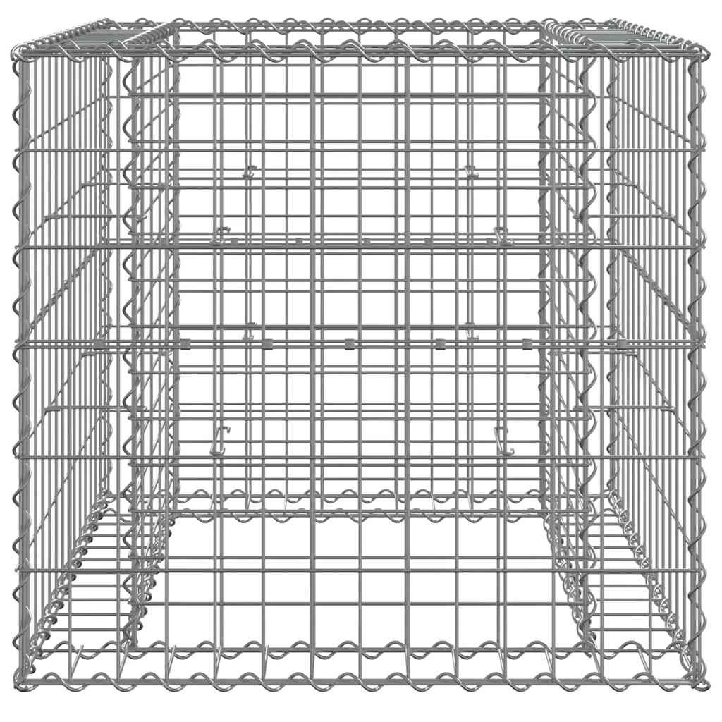 ezüst horganyzott vas gabion kosár 70 x 70 x 65 cm
