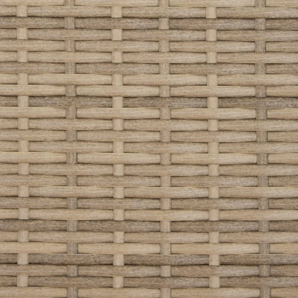 3 személyes bézs polyrattan kerti kanapé baldachinnal/székkel