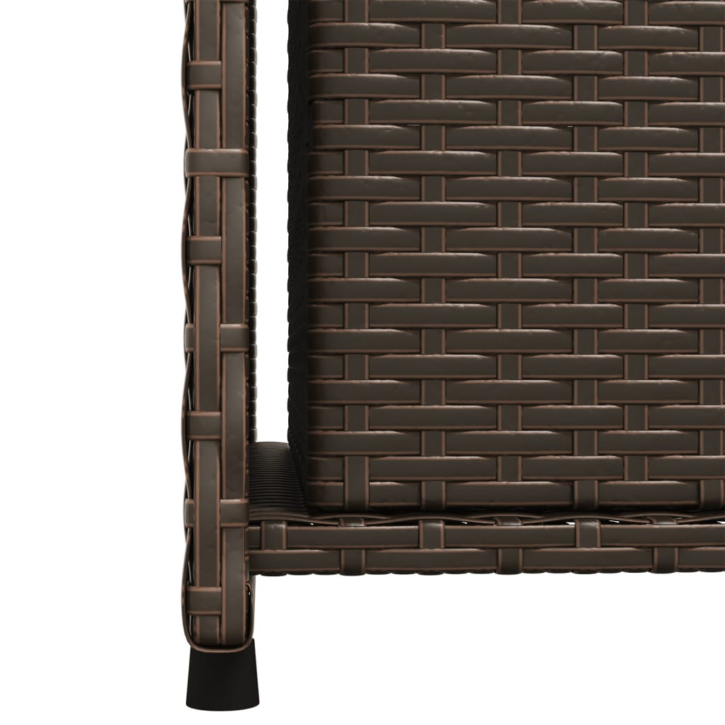 barna polyrattan kerti tárolószekrény 50 x 55 x 115 cm