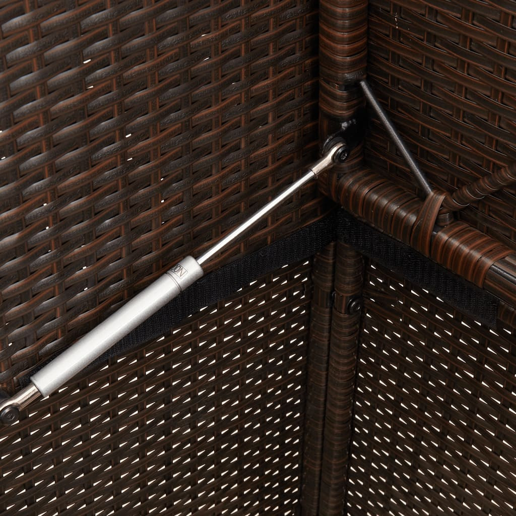 barna polyrattan kerti pad párnákkal