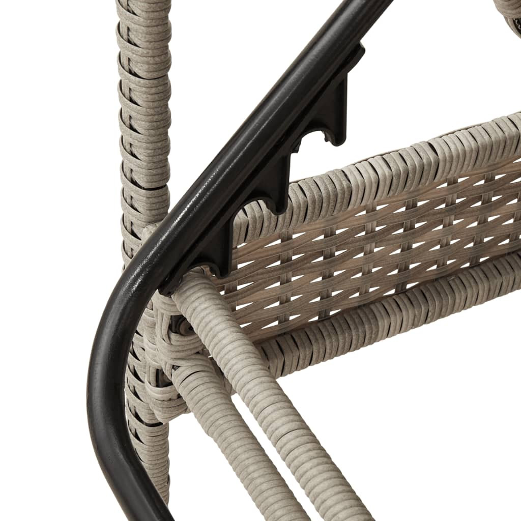 világosszürke polyrattan napozóágy párnával 63x200x81 cm világosszürke polyrattan napozóágy párnával 63x200x81 cm