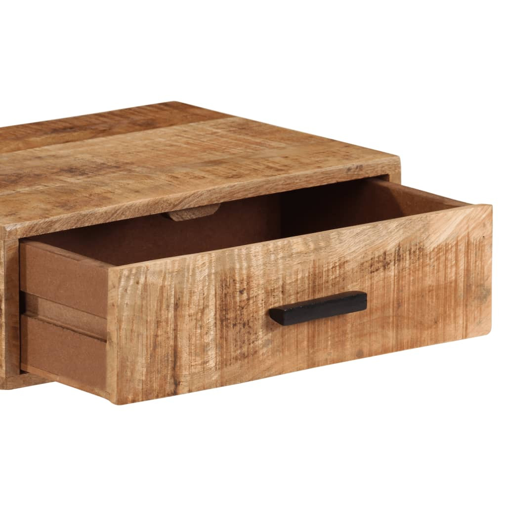 tömör mangófa falra szerelhető éjjeliszekrény 40x30x13,5 cm