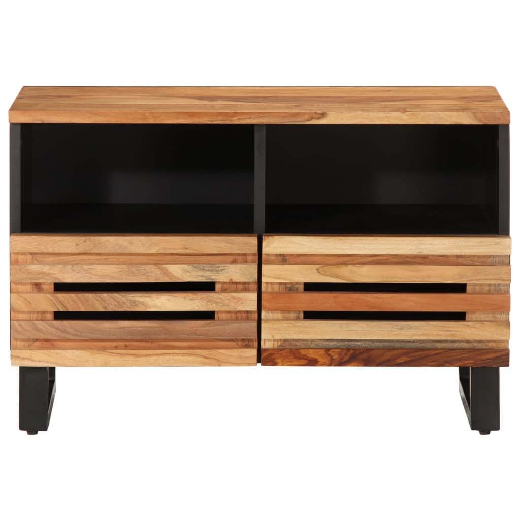 tömör akácfa TV-szekrény 70 x 34 x 46 cm
