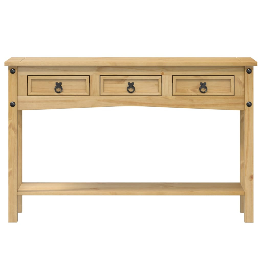 Corona tömör fenyőfa konzolasztal 114 x 34,5 x 73 cm