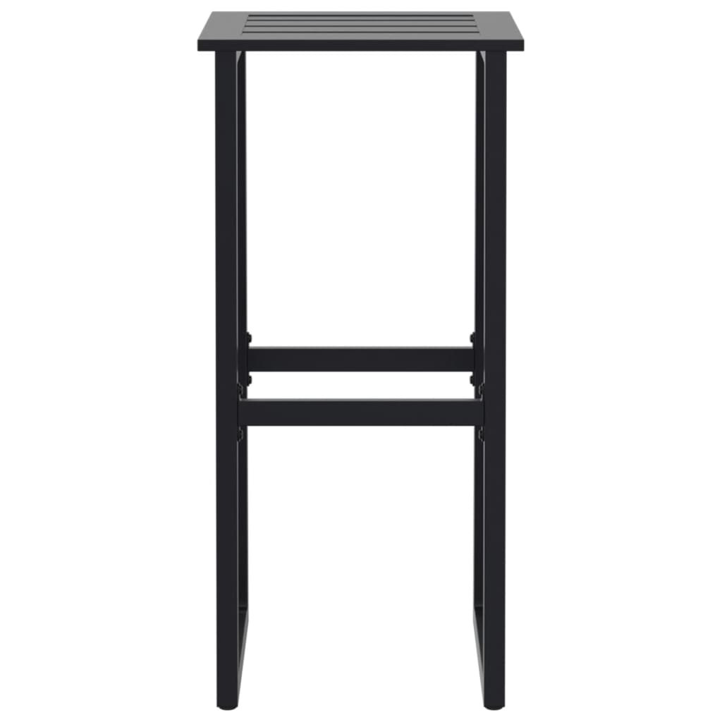 4 db fekete porszórt acél bárszék 38 x 38 x 80 cm