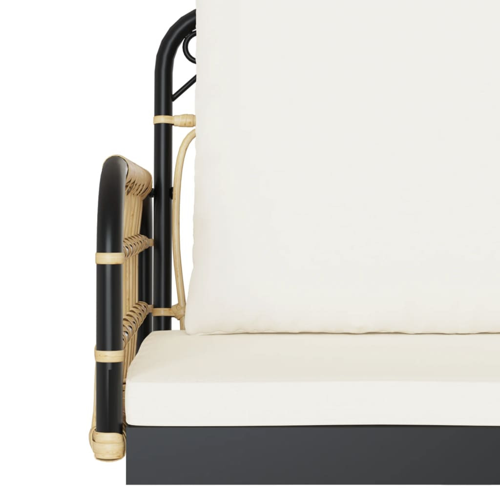 polirattan és acél hintapad párnákkal 105 x 58 x 38 cm
