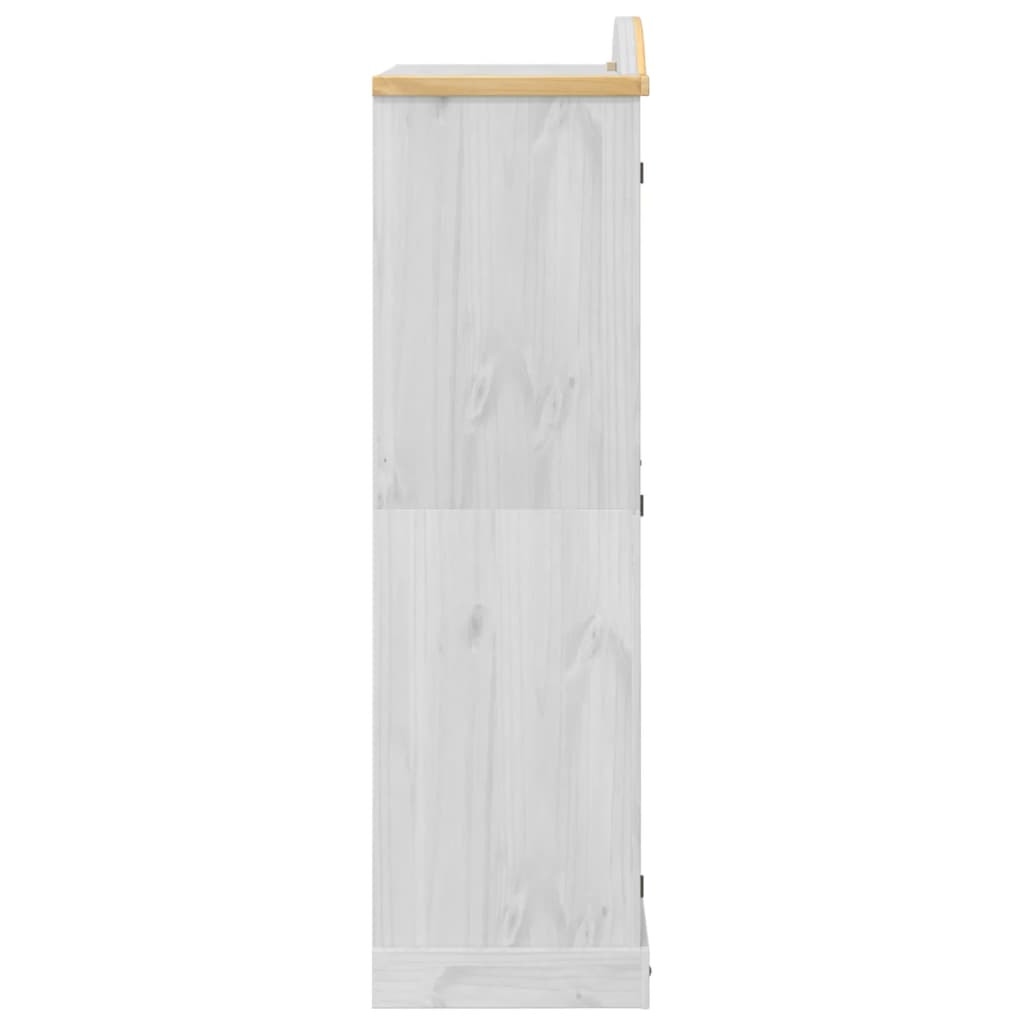 fehér Corona tömör fenyőfa ruhásszekrény 102 x 52 x 186 cm