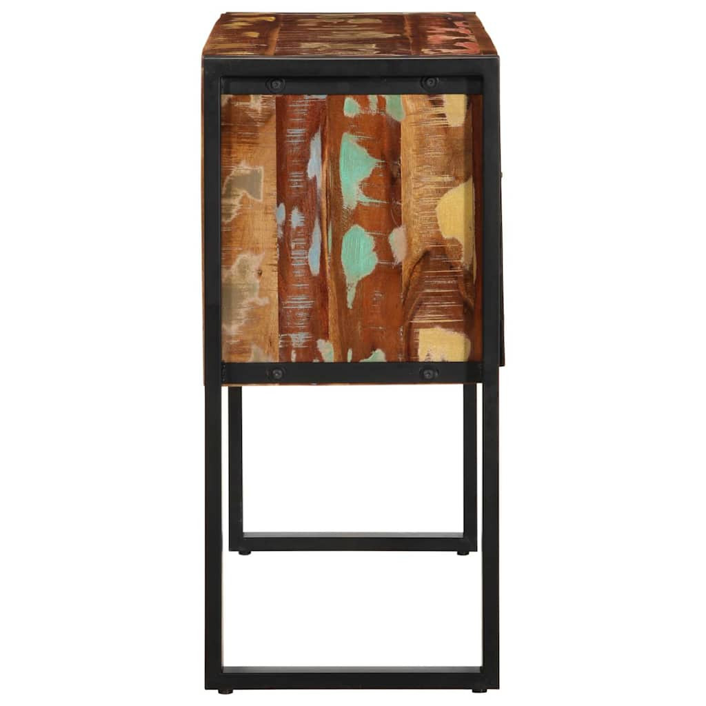 konzolszekrény többszínű 90x35x75 cm tömörfa újrahasznosított