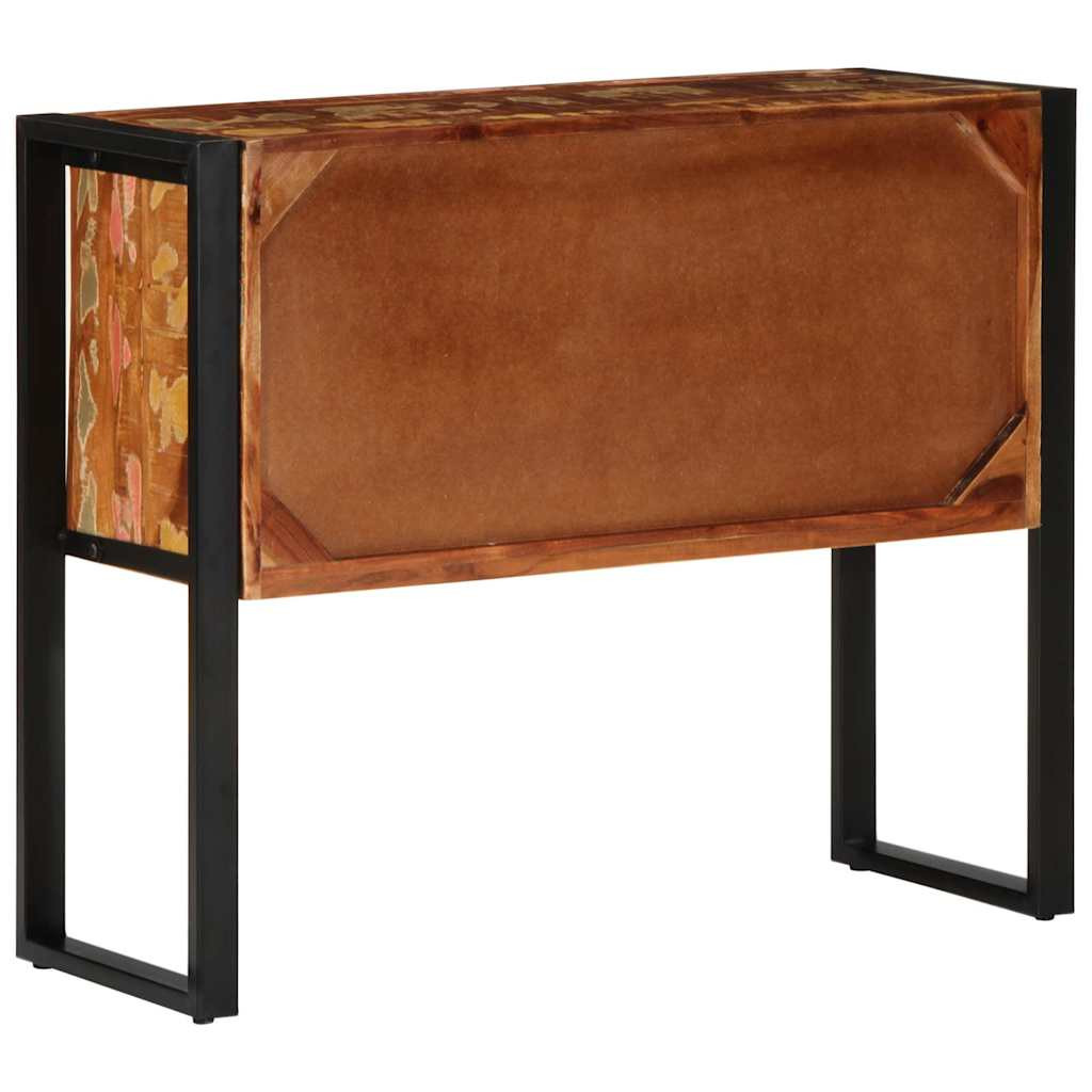 konzolszekrény többszínű 90x35x75 cm tömörfa újrahasznosított