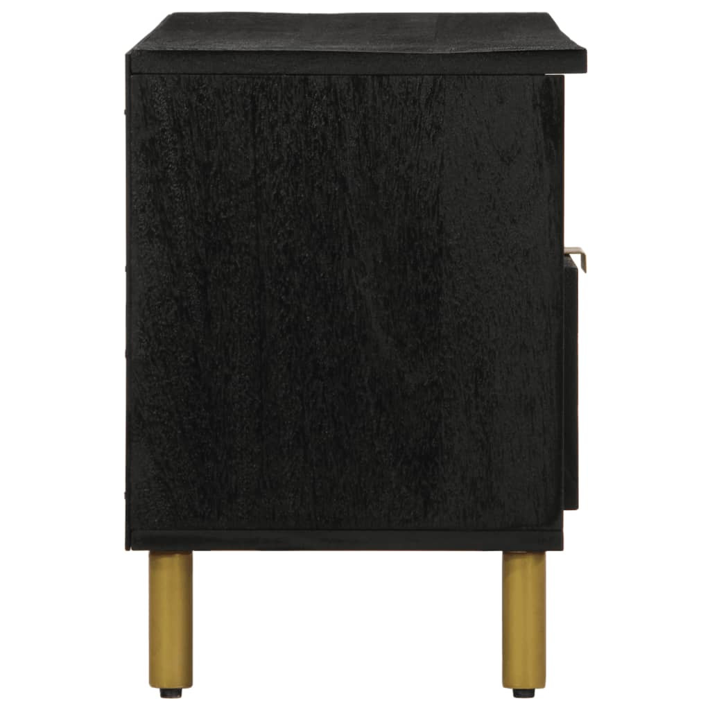 fekete szerelt fa TV-szekrény 100 x 33 x 46 cm