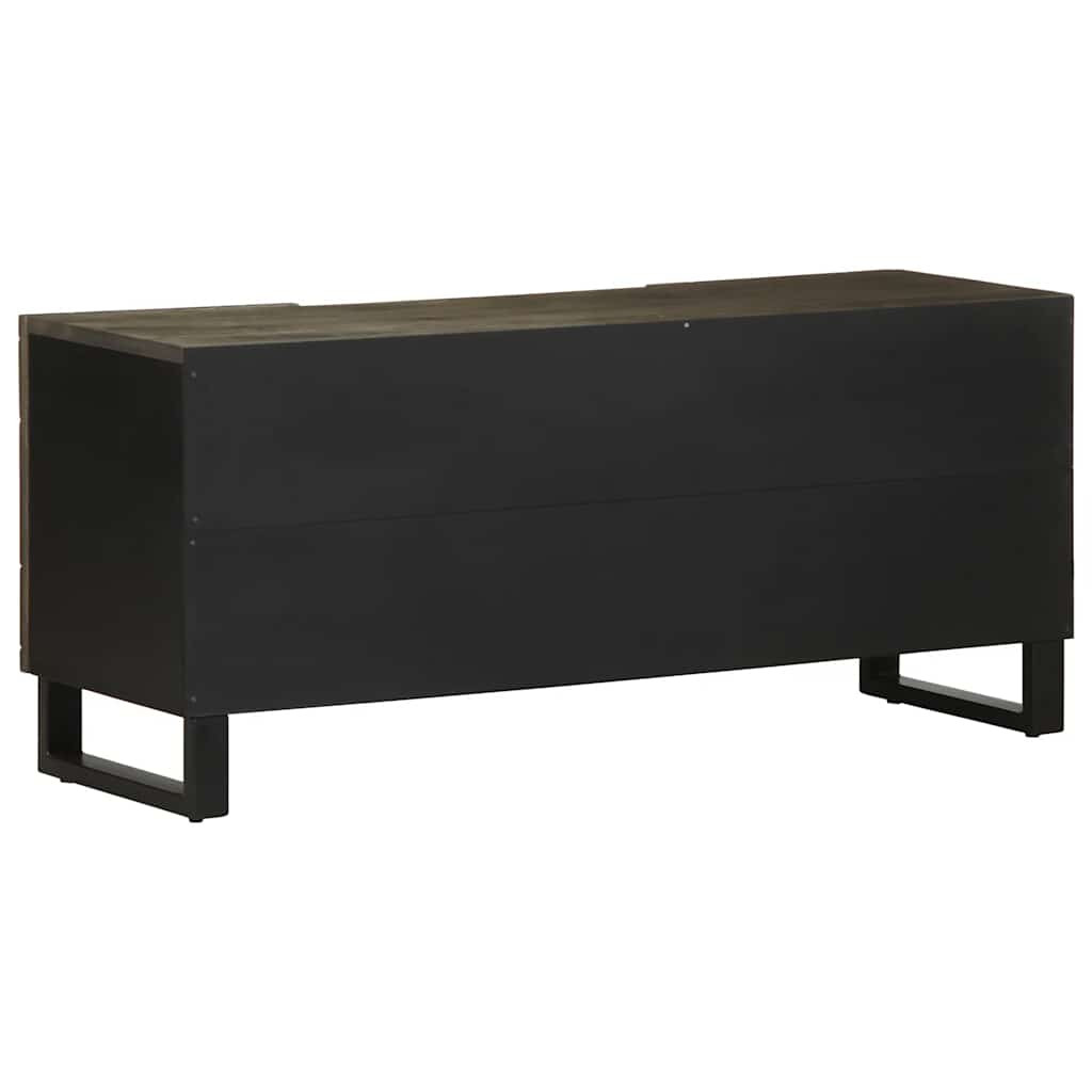 fekete tömör mangófa TV-szekrény 105 x 33 x 46 cm