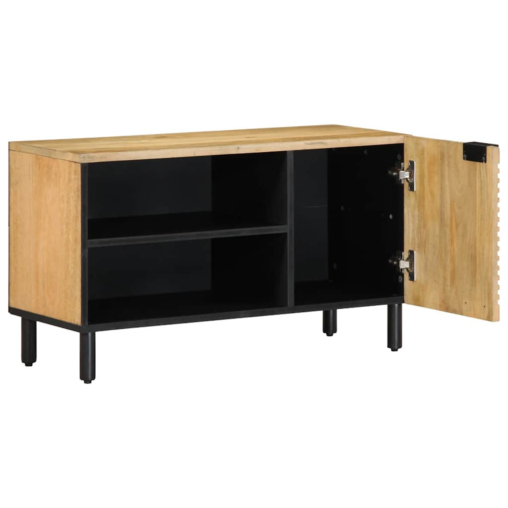 barna tömör mangófa TV-szekrény 80 x 31,5 x 46 cm
