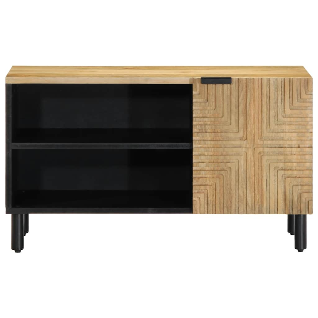 barna tömör mangófa TV-szekrény 80 x 31,5 x 46 cm