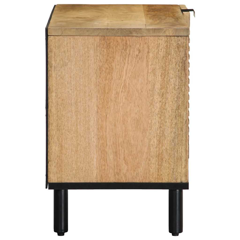 barna tömör mangófa TV-szekrény 80 x 31,5 x 46 cm