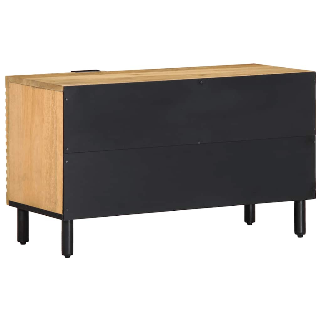 barna tömör mangófa TV-szekrény 80 x 31,5 x 46 cm