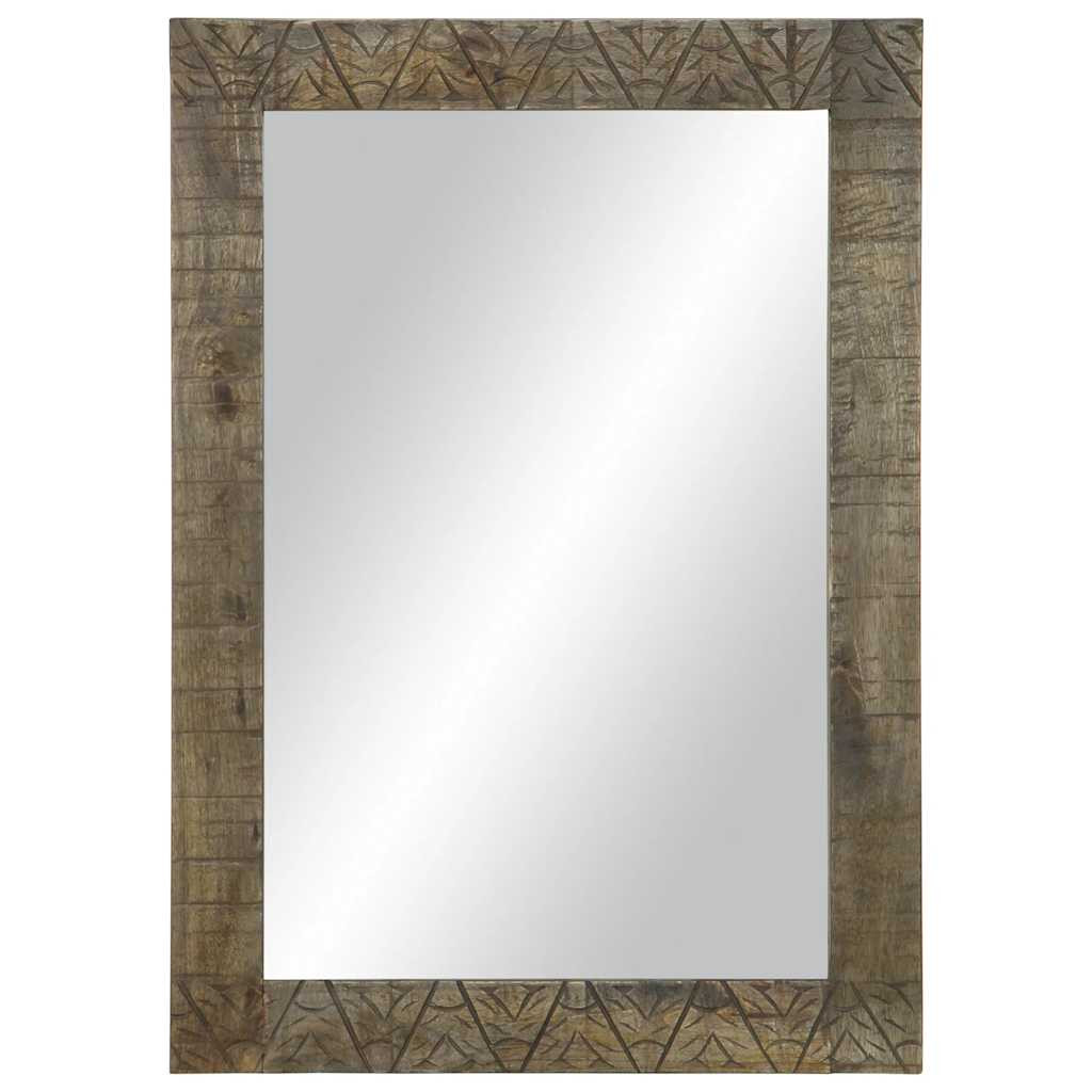 fürdőszoba tükör 50x2,5x70 cm tömörfa mangó szürke