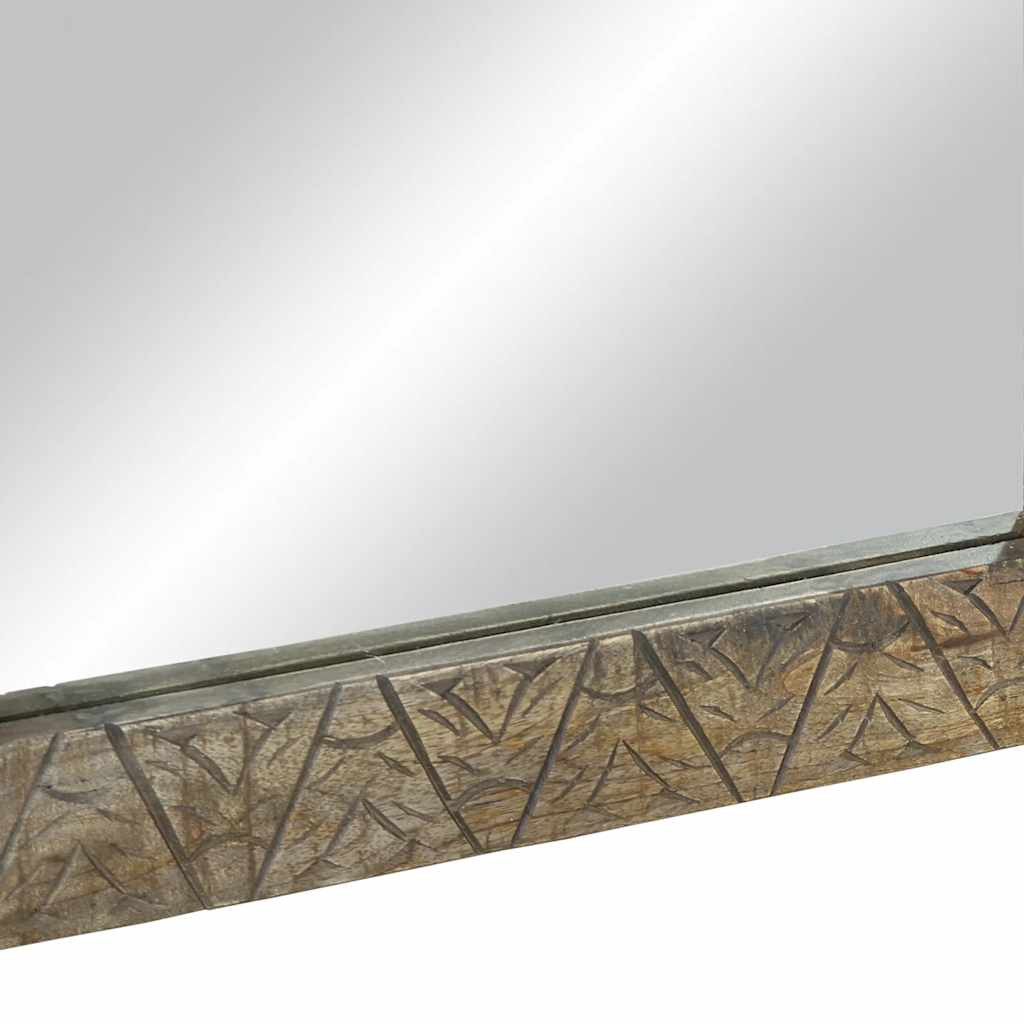 fürdőszoba tükör 50x2,5x70 cm tömörfa mangó szürke