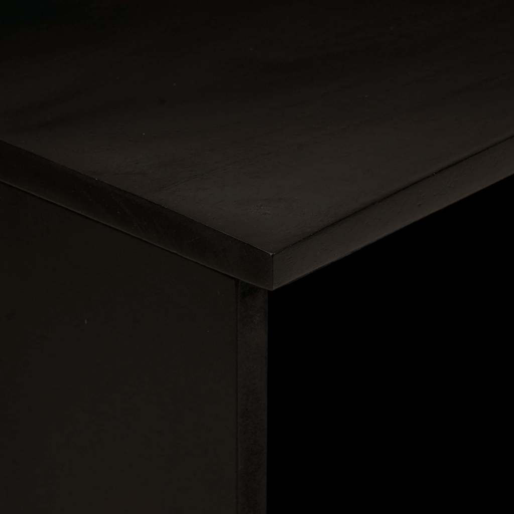 TV szekrény Fekete és Arany 70 x 33 x 46 cm tömör mangófa