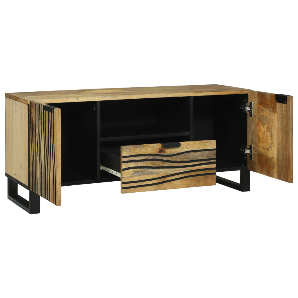 TV Szekrény - 105 x 33,5 x 46 cm, Tömör Mangófából