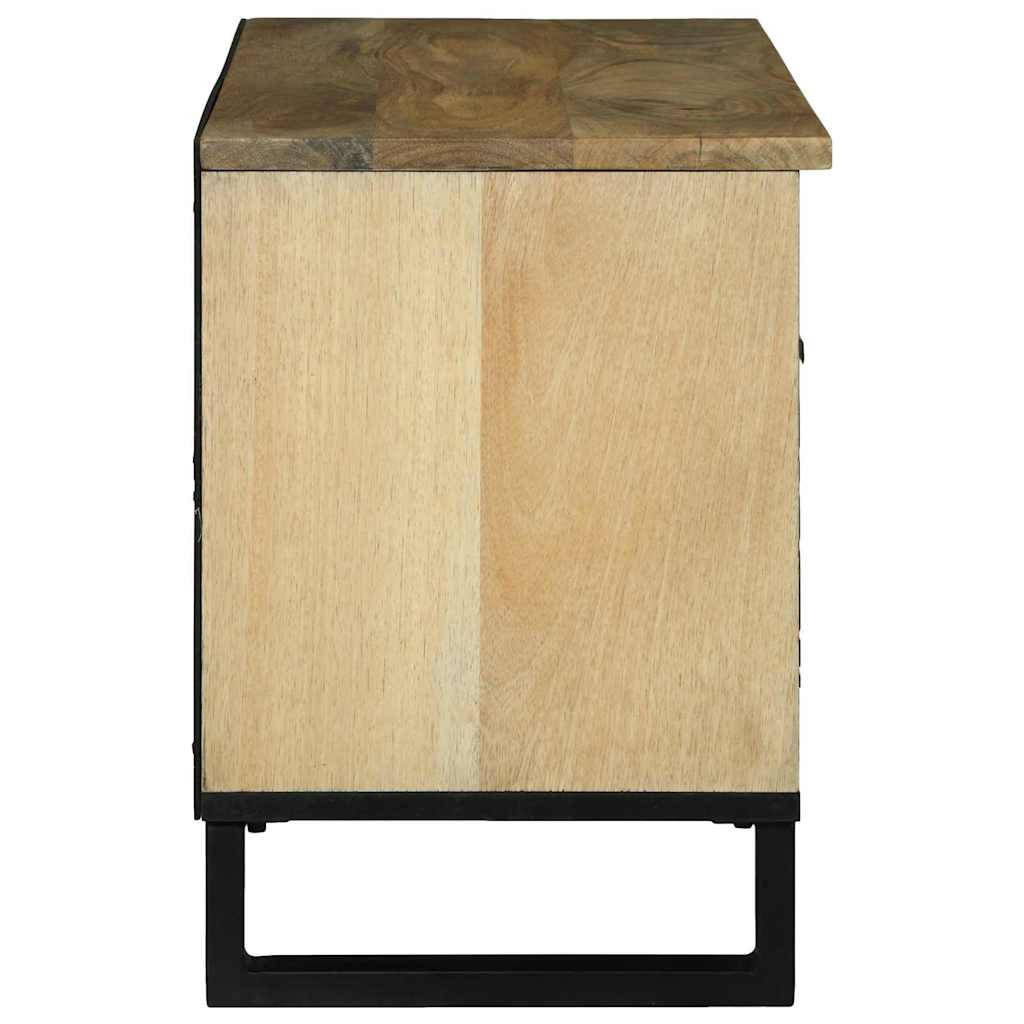 Média tároló szekrény Barna 80 x 33.5 x 46 cm tömör mangófa