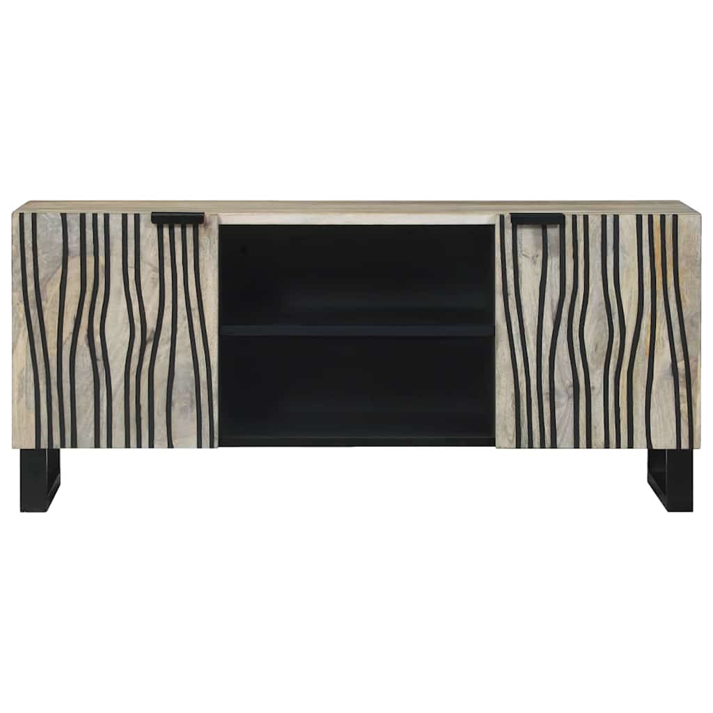 TV szekrény Fehér 160 x 30 x 30.5 cm tömör mangófa
